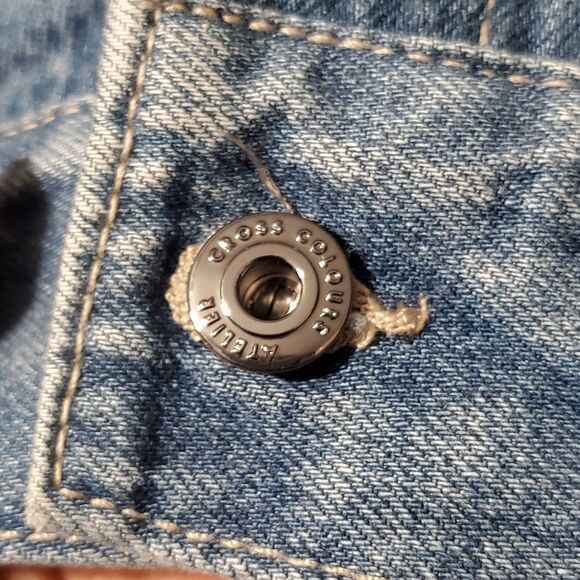 CXC Atelier Jean Jacket Mens L Blue Chore Barn Grunge Overall Style Y2K Retro - Picture 6 of 12